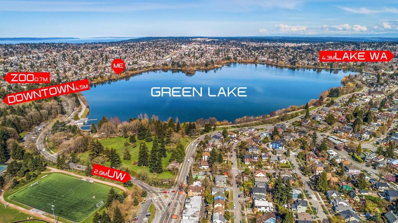 Green Lake 1St Line Home A With Central Air Conditioners Seattle Eksteriør bilde